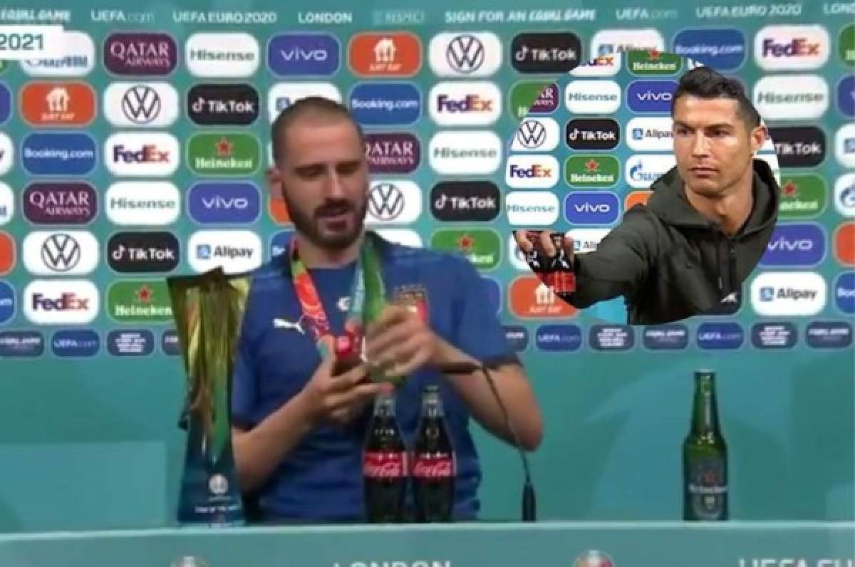 El campeón de la Eurocopa que se bebió la gaseosa y una cerveza ¿Dardo a Cristiano Ronaldo?
