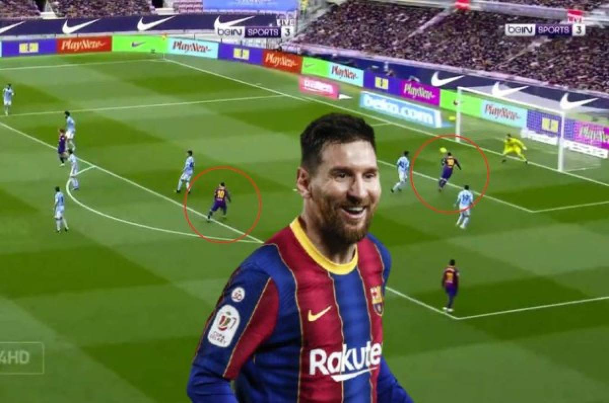 ¡Donde sea y como sea! Messi y su preciso cabezazo ante Celta para anotar su gol 30 en la liga española