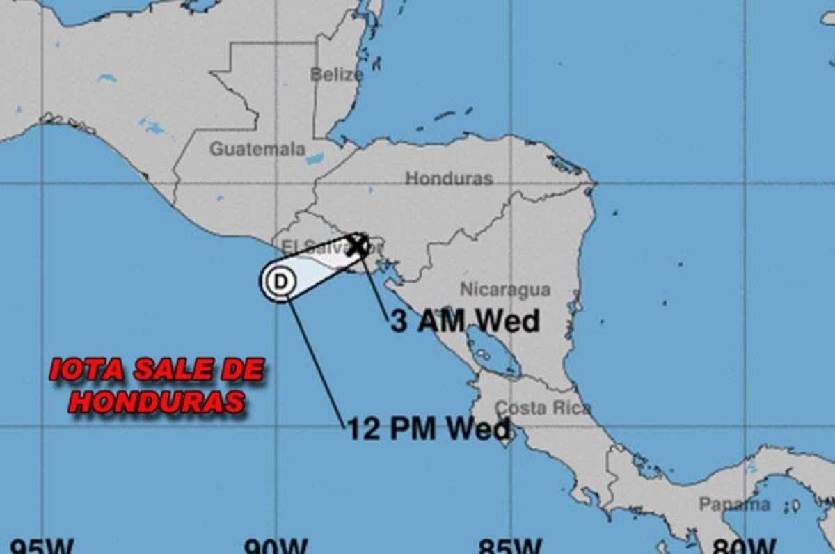 Iota abandona Honduras dejando lluvias e inundaciones; ahora es depresión tropical sobre El Salvador