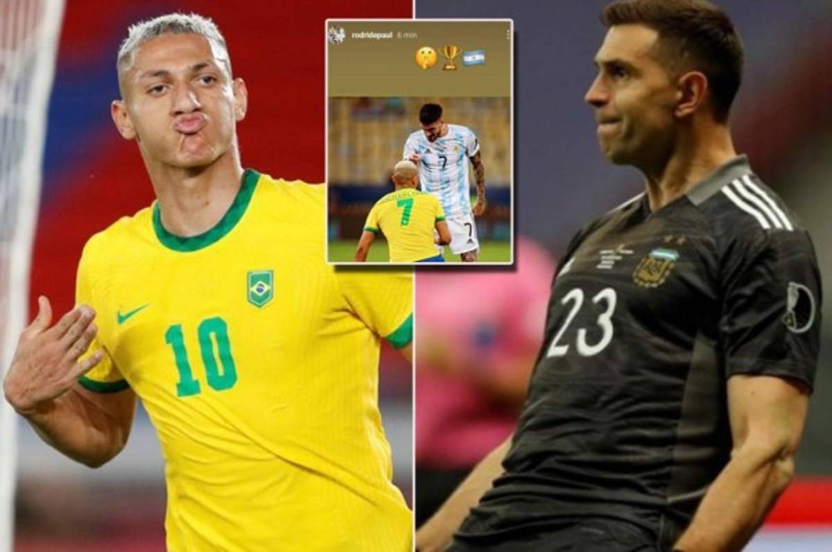 Dardo de Richarlison, De Paul lo manda a callar y Dibu Martínez no se raja: la guerra entre Argentina y Brasil