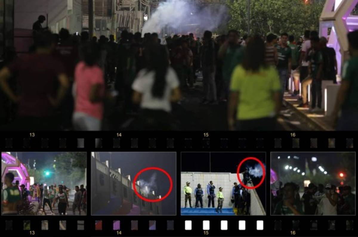 Minutos de terror en las afueras del Morazán: Lluvia de piedras y gases lacrimógenos