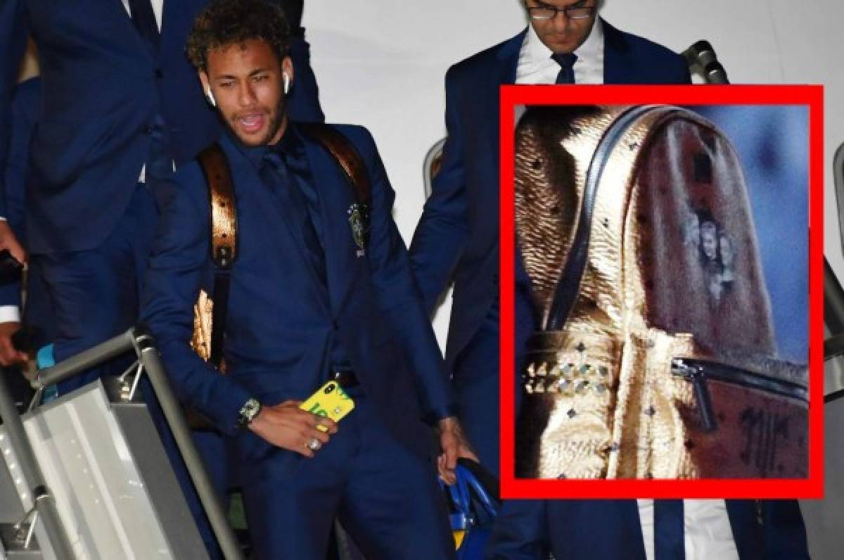 ¡De lujo! La mochila de oro que llevó Neymar al Mundial de Rusia 2018