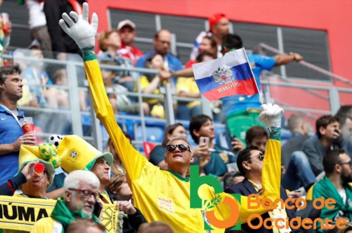 Ambientazo en la previa del partido Brasil vs Costa Rica