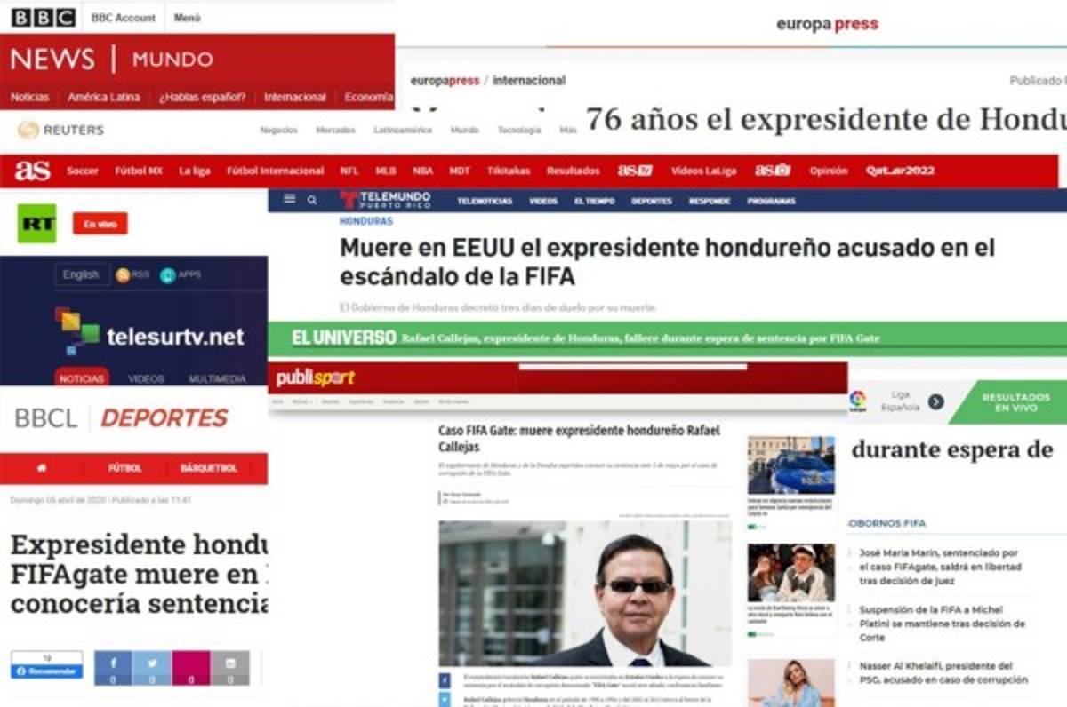 Así reaccionaron medios internacionales tras muerte de Rafael Callejas