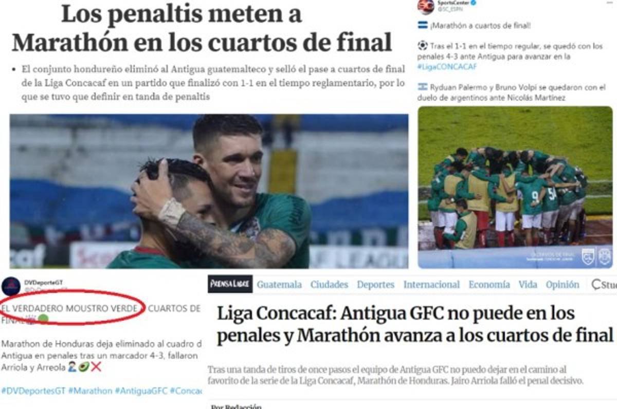 'El verdadero monstruo verde': La prensa internacional tras el sufrido triunfo de Marathón en Liga Concacaf