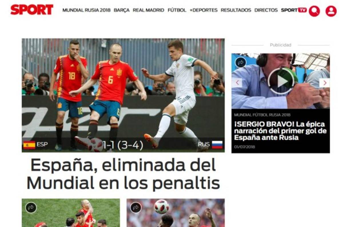 Prensa española e internacional ataca a España por eliminación en Rusia