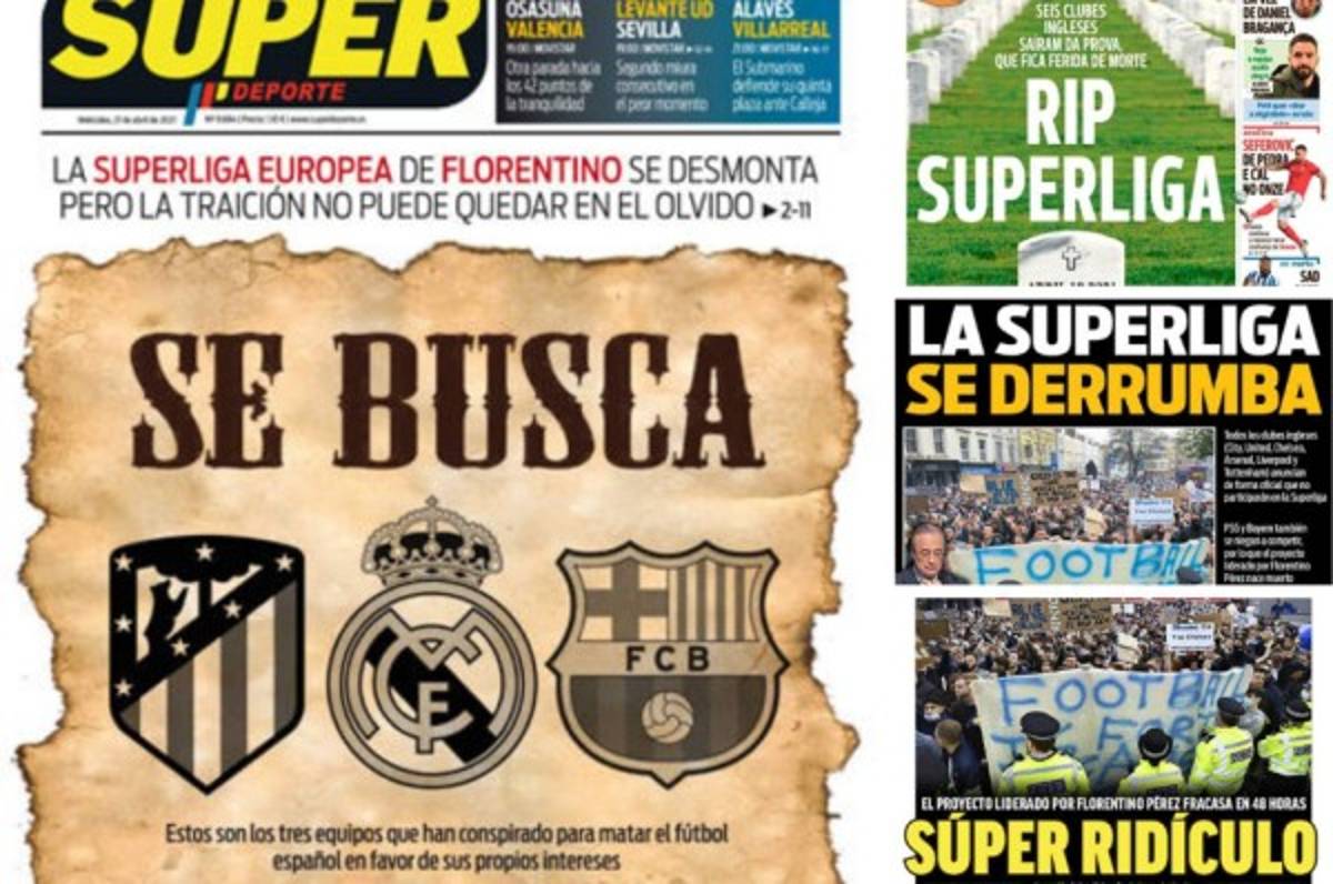'Ridículo y Florentino se derrumba': Prensa mundial celebra la caída de la Superliga del presidente del Real Madrid