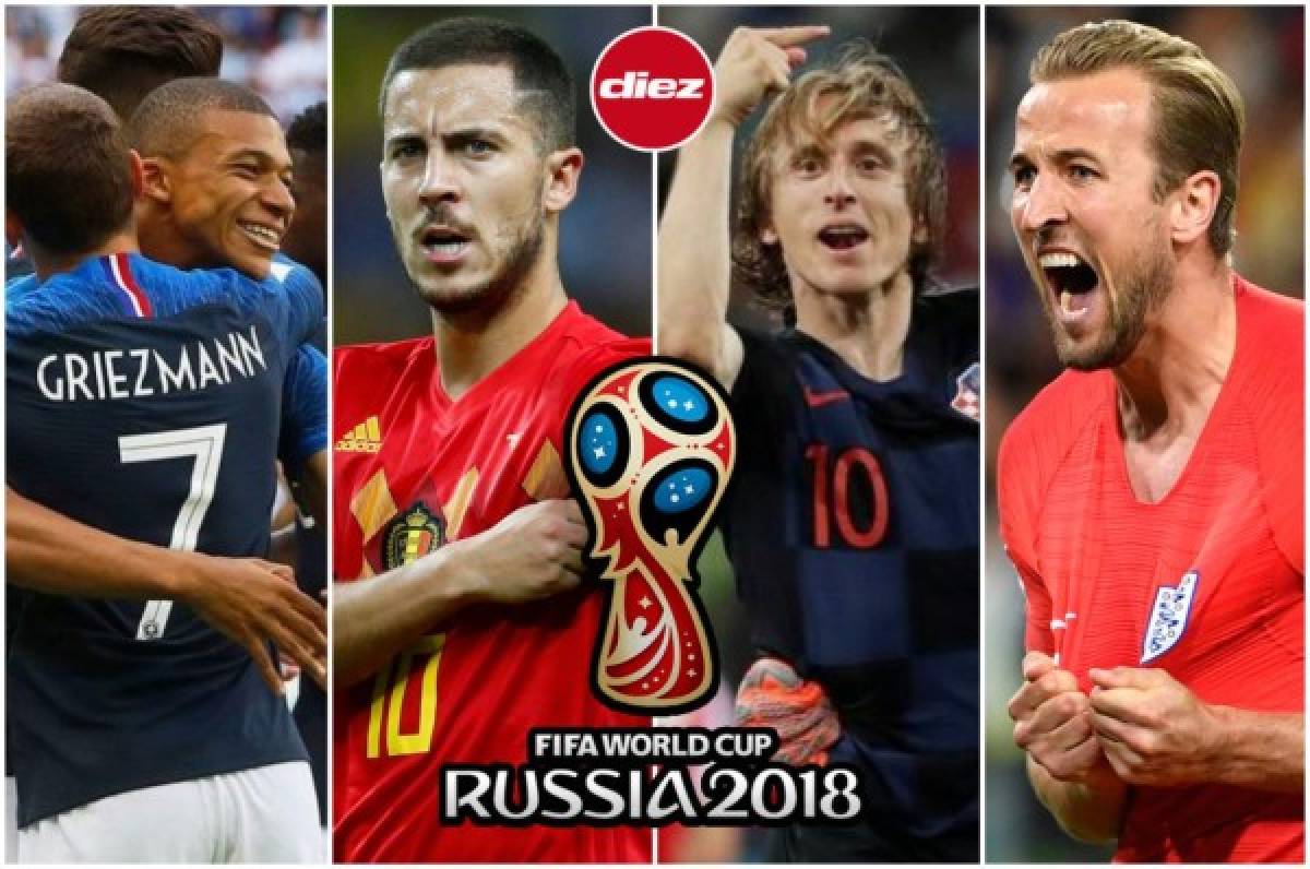 Mundial Rusia 2018: Día y hora de las semifinales Francia-Bélgica y Croacia-Inglaterra
