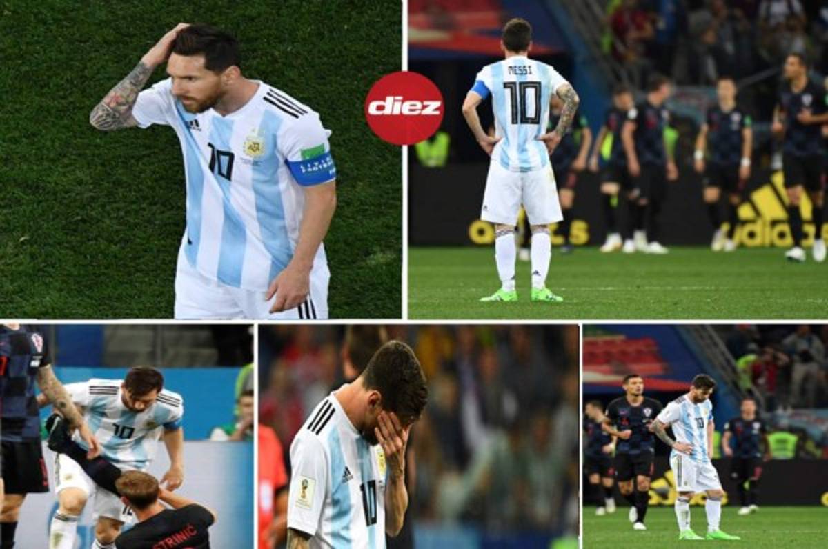 FOTOS: La tristeza y bronca de Lionel Messi ante Croacia