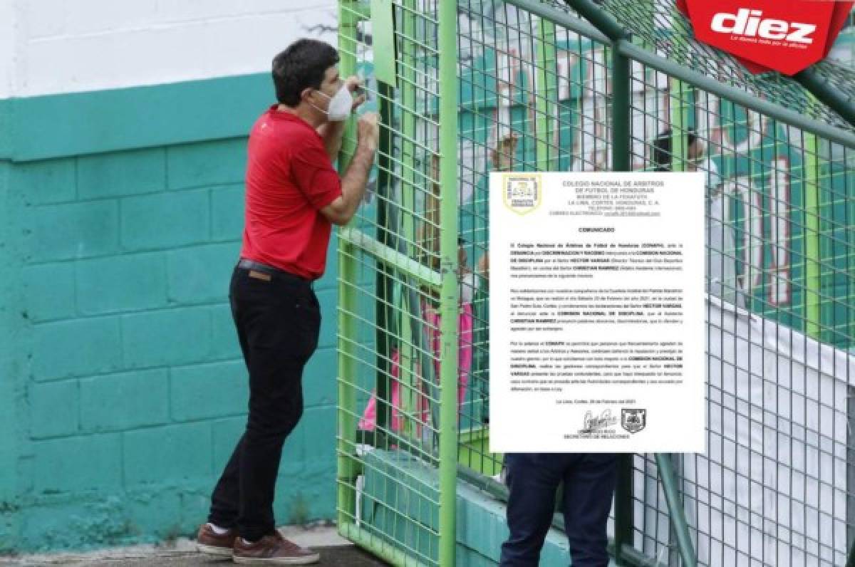 Colegio Nacional de Árbitros se pronuncia tras la denuncia de Héctor Vargas contra el árbitro Christian Ramírez