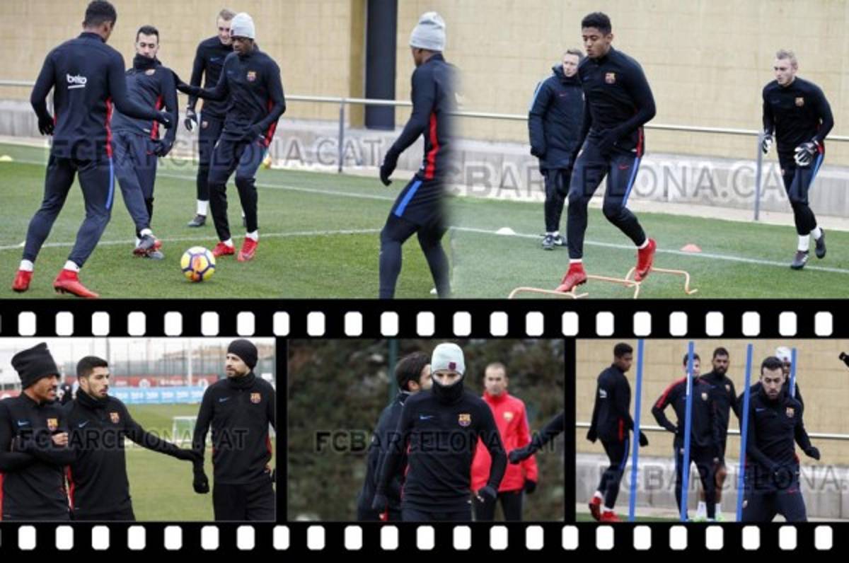 Choco Lozano entrena con el primer equipo del Barcelona en la semana del clásico