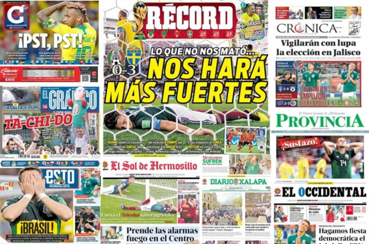 Así vienen hoy las portadas de los diarios de México: 'Humillados avanzamos' y '¡Que viva Corea!'