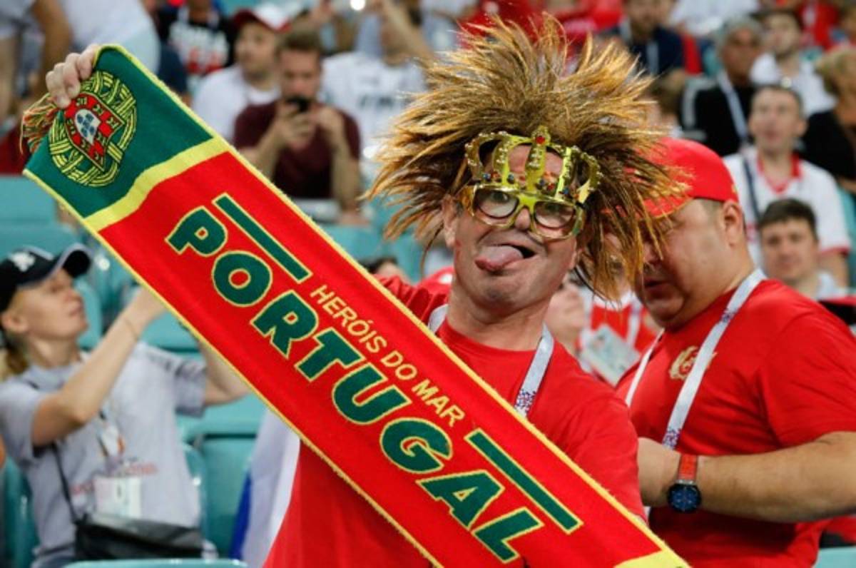 El espectacular ambiente del Portugal - España en Sochi