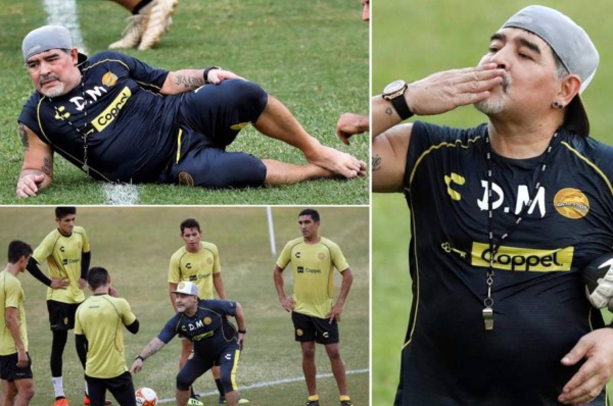 Así son los entrenamientos de Diego Maradona en Dorados de Sinaloa