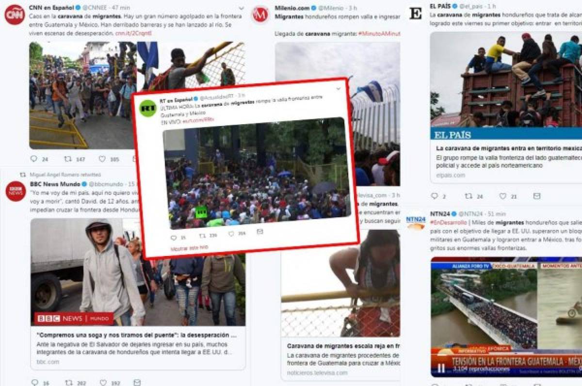 Lo que dicen los medios internacionales sobre la caravana de migrantes de hondureños