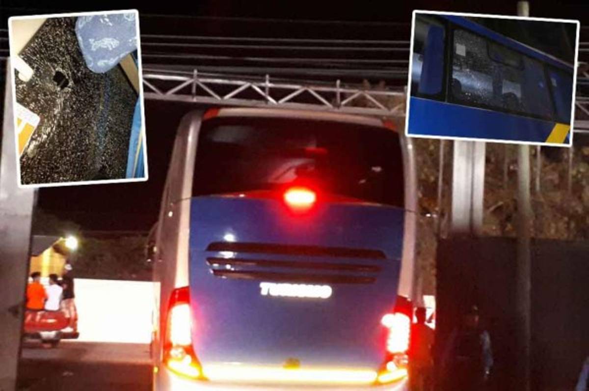 FOTOS: Así quedó el bus del Marathón tras ataque sufrido en Comayagua