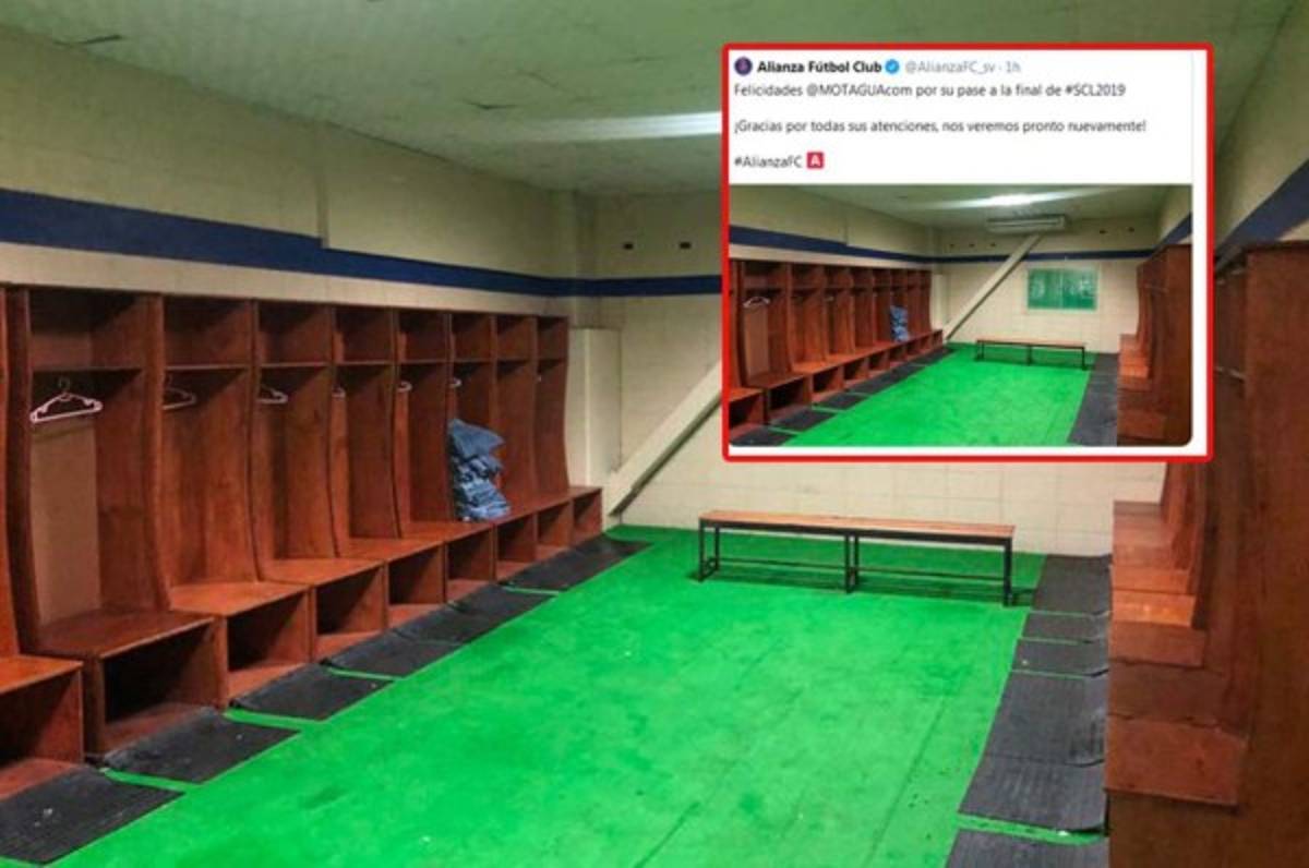 Alianza deja limpio camerino del Olímpico y felicita a Motagua por su pase a la final de la Liga Concacaf