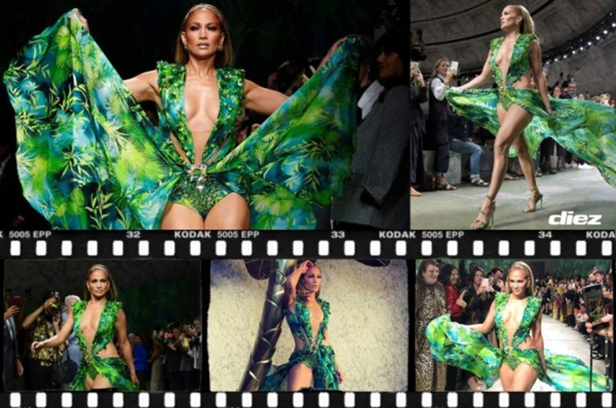 ¡Atrevida! Jennifer Lopez arrasa en la pasarela de Versace a sus 50 años