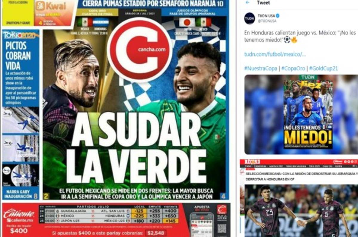 Lo que dice la prensa mexicana sobre el duelo de hoy ante Honduras en Copa Oro: 'Favorito y a demostrar la jerarquía'