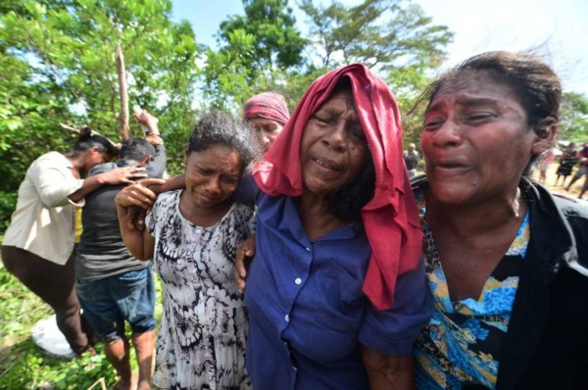 Desgarradoras imágenes en La Mosquitia por la muerte de pescadores en naufragio