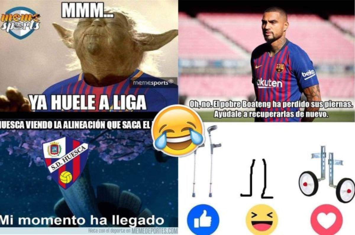 Boateng, Barcelona y los imperdibles memes del empate ante el Huesca