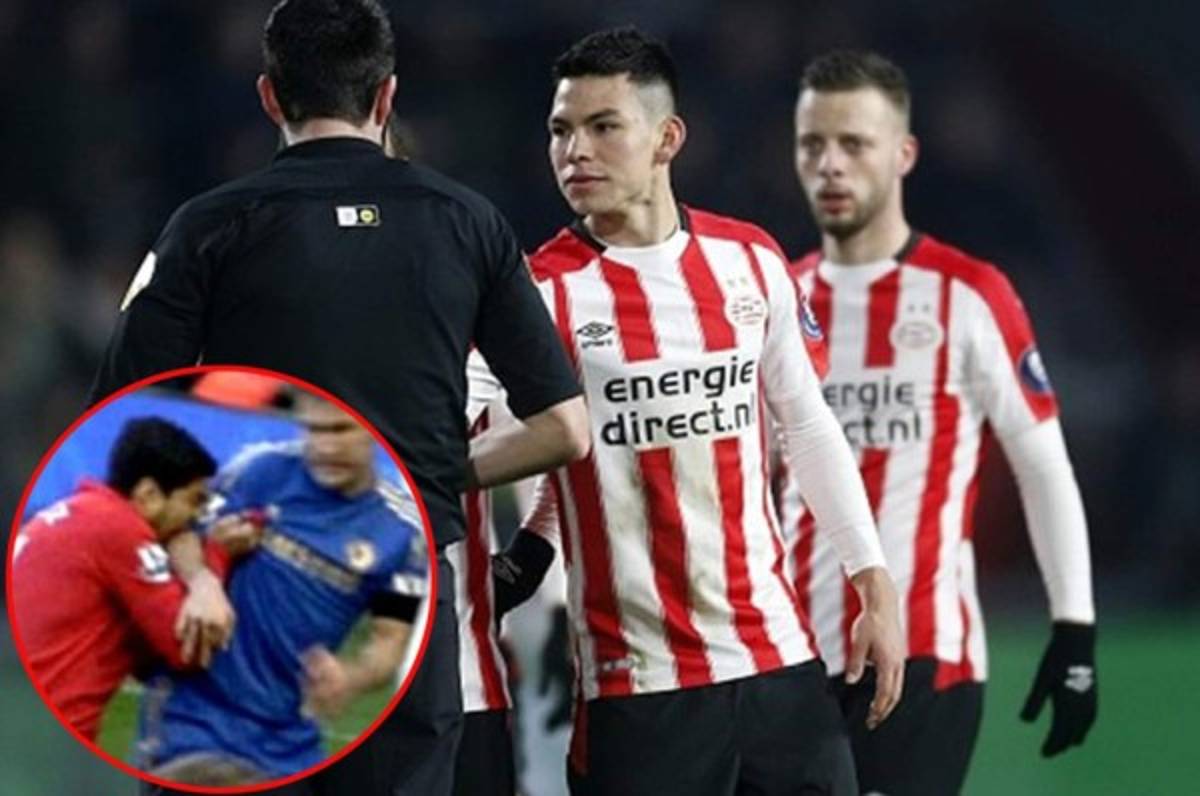 Comparan mal comportamiento del Chucky Lozano con el de Luis Suárez