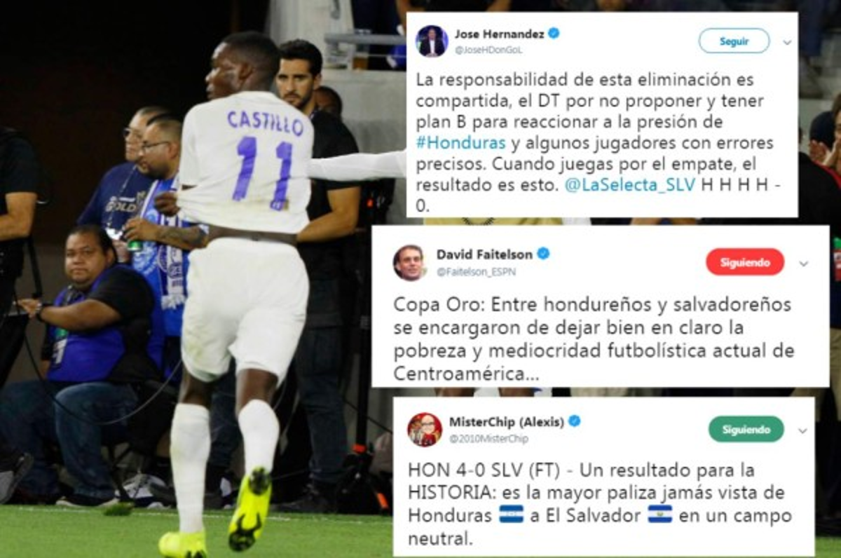 Lo que opinaron periodistas hondureños, salvadoreños e internacionales luego de la goliza de Honduras en Copa Oro