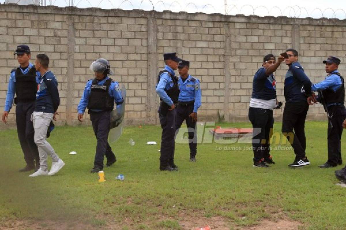 Más de 20 personas detenidas dejó el clásico Motagua - Olimpia en Comayagua