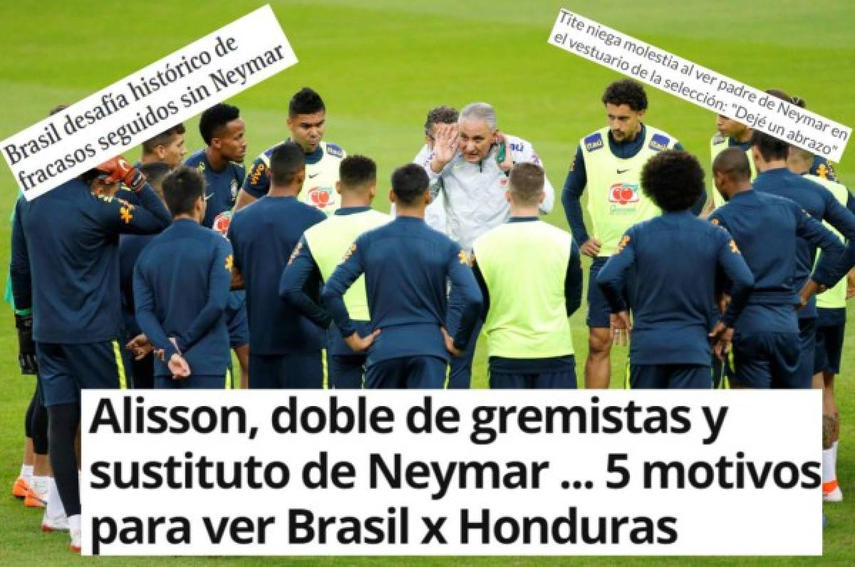 Así amanece la prensa brasileña previo al duelo amistoso contra Honduras