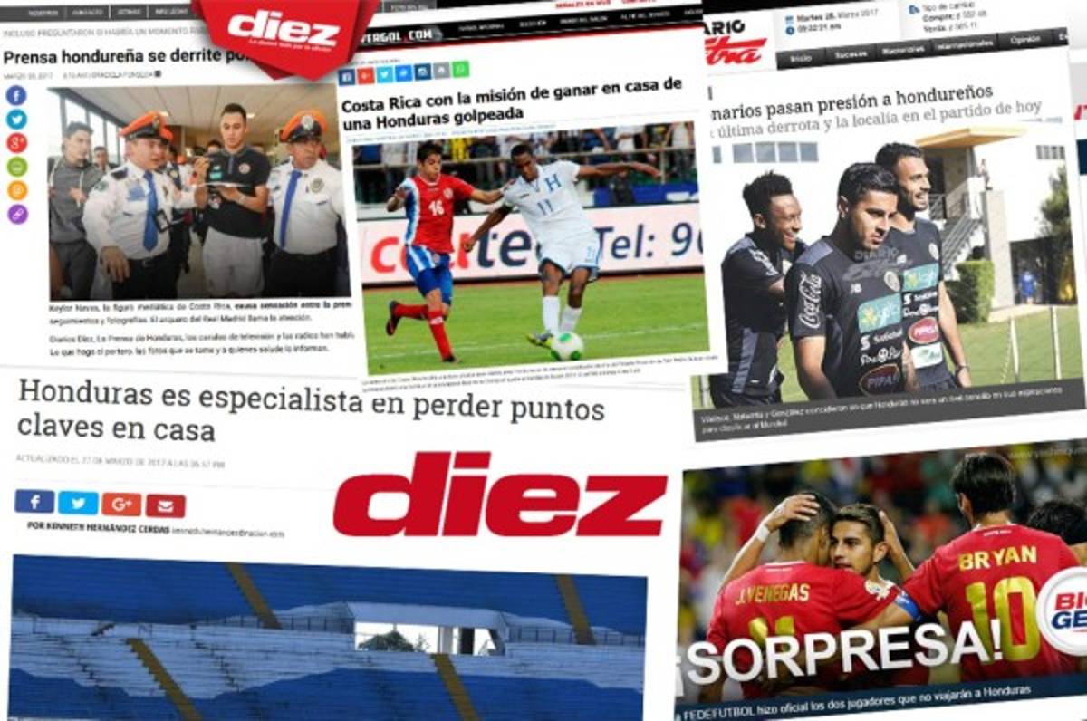 Lo que la prensa de Costa Rica habla previo al juego ante Honduras
