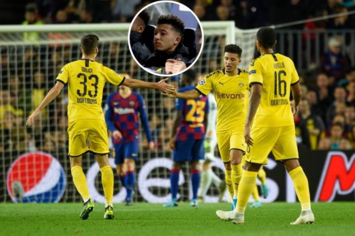 Revelan por qué Jadon Sancho fue enviado a la banca en el Barcelona-Dortmund