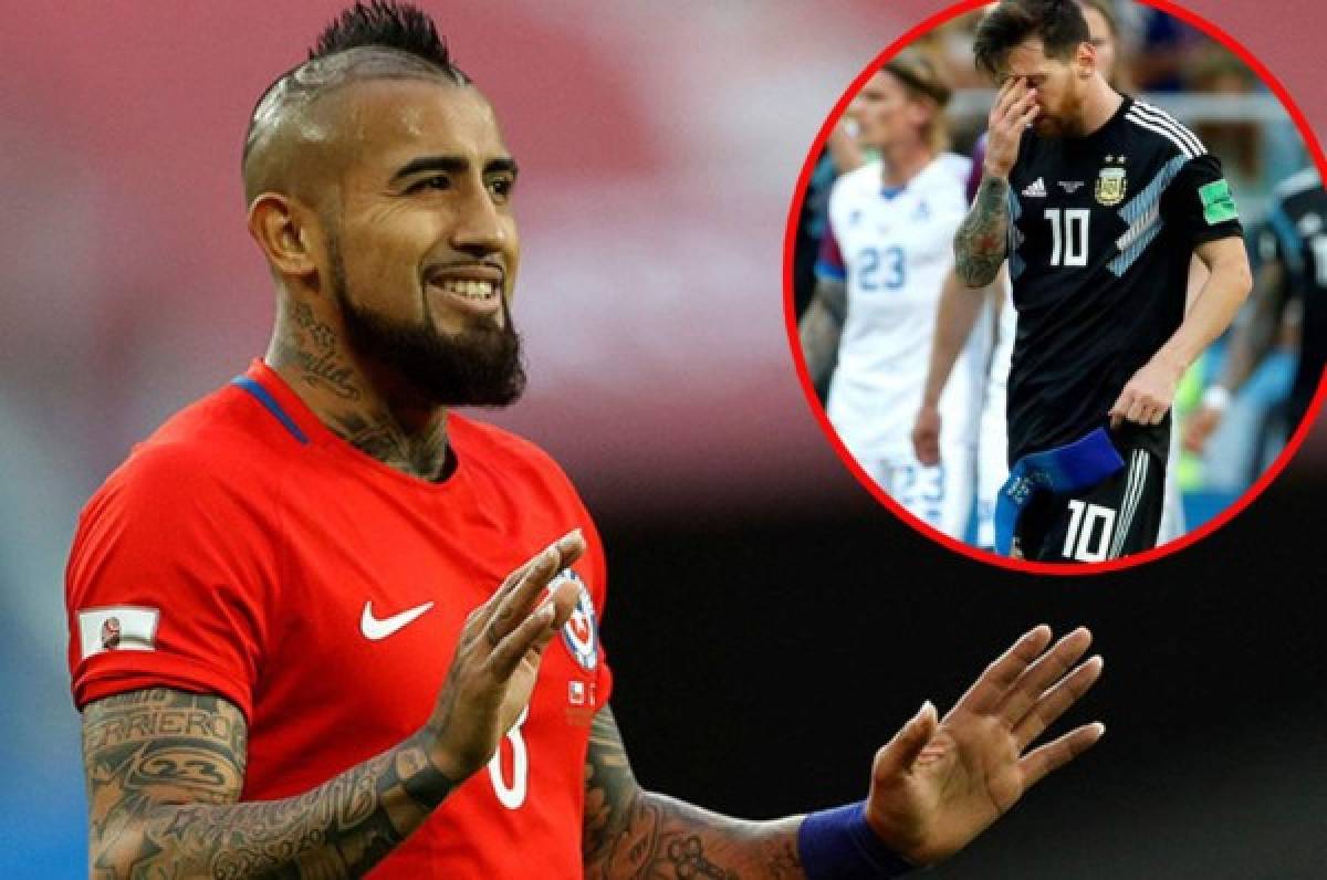 Vidal y su polémico mensaje tras el empate de Argentina contra Islandia en Rusia 2018