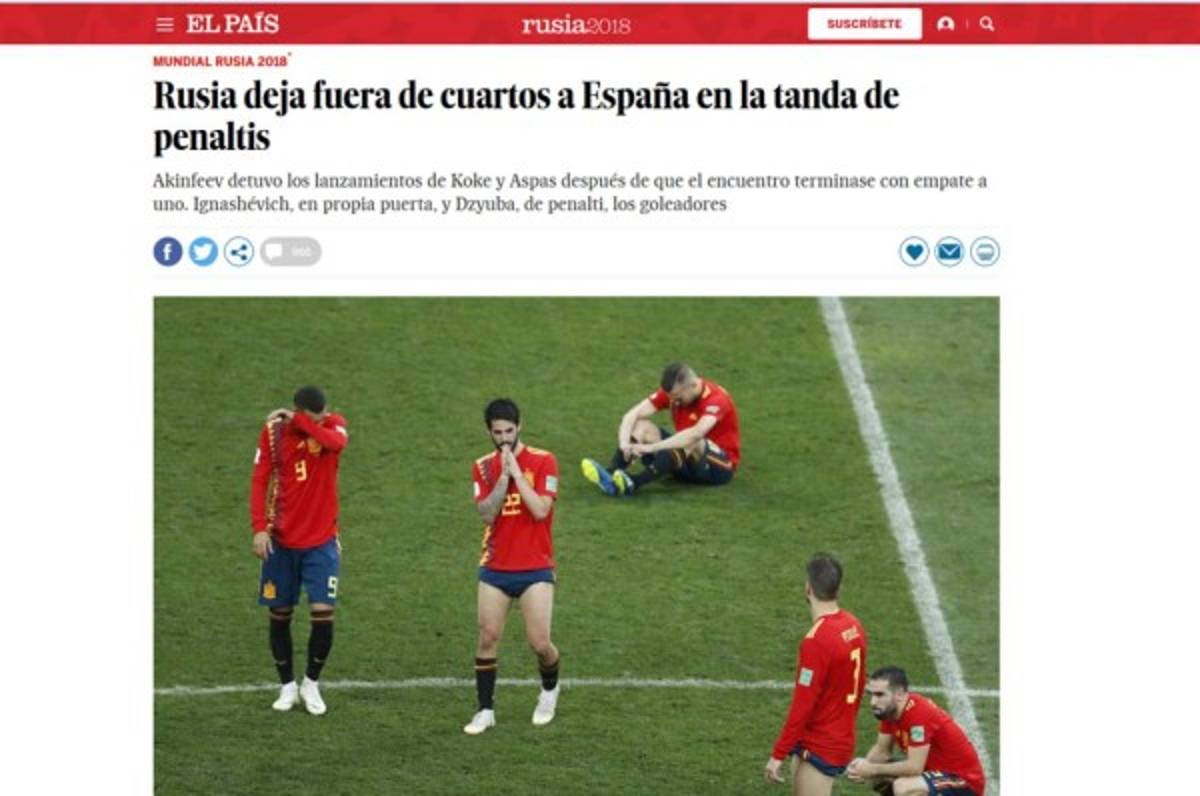 Prensa española e internacional ataca a España por eliminación en Rusia