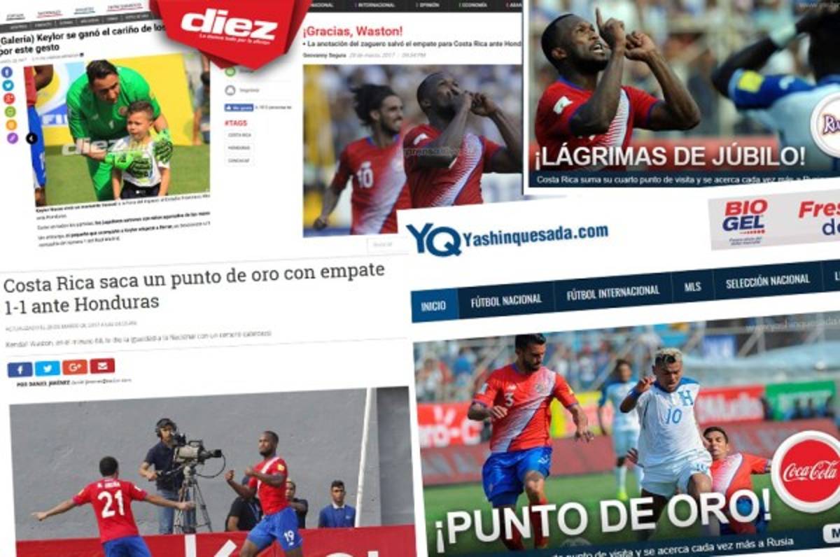 Como 'punto de oro' califica prensa tica empate ante Honduras