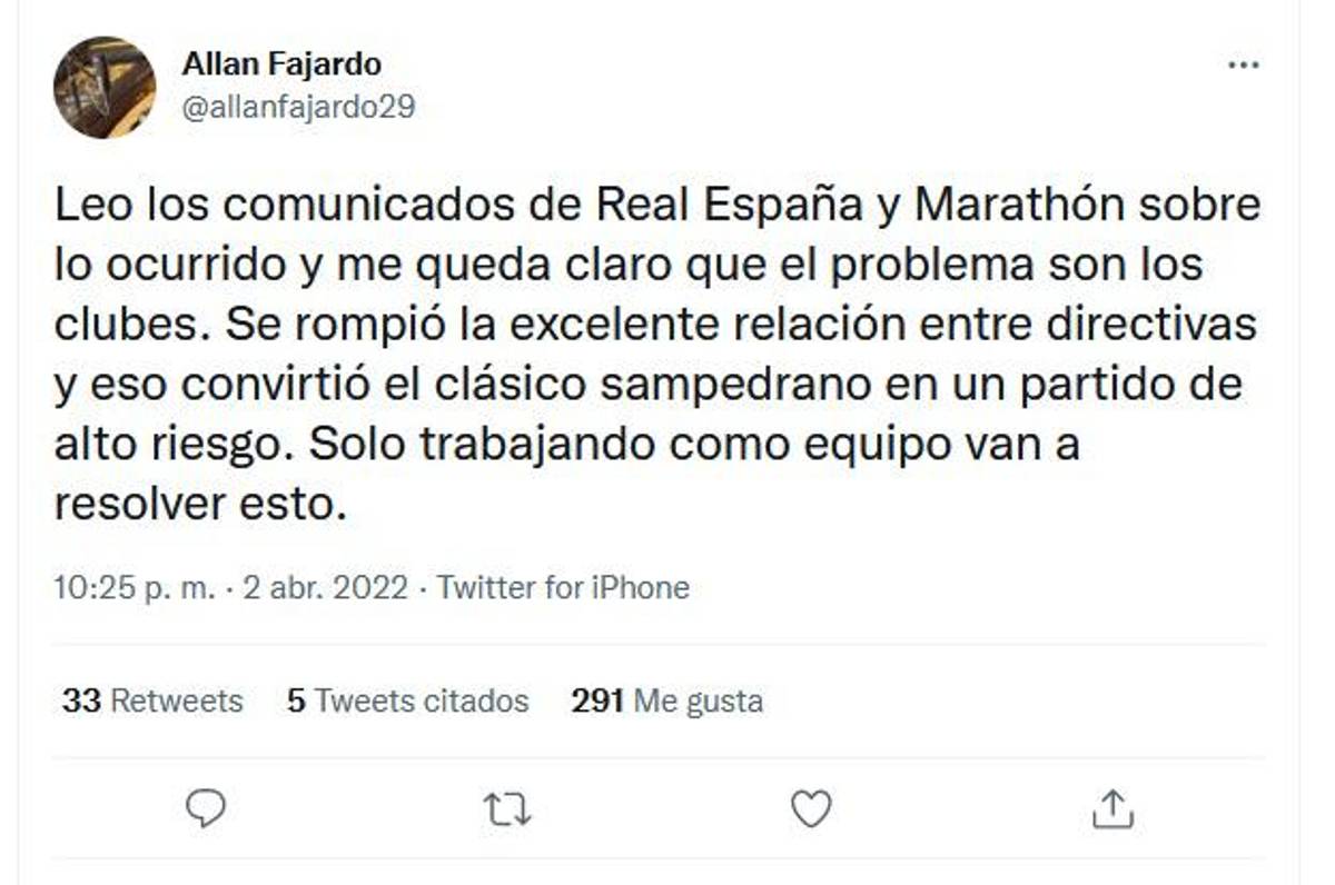 “Terrible” y “clásico manchado”: La prensa internacional y periodistas sobre los incidentes en el Real España-Marathón