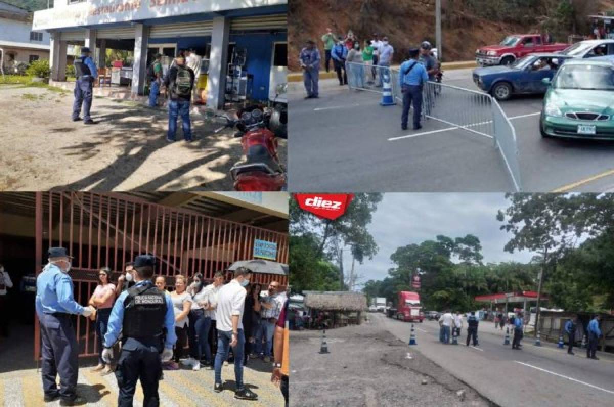 Desalojos y detenidos en fuertes operativos por las ciudades de Honduras durante toque de queda por coronavirus