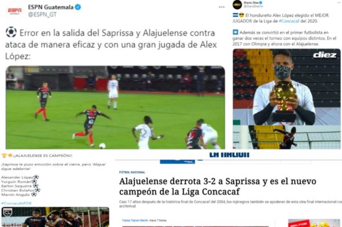Prensa internacional sobre Alajuelense y López luego de ganar la Liga Concacaf: 'Ruge el León de Centroamérica'