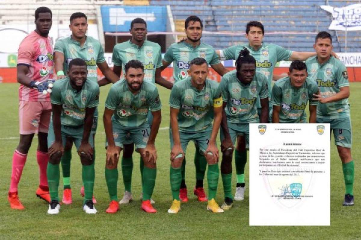 Real de Minas desaparece del fútbol hondureño tras declararse en bancarrota por deudas acumuladas