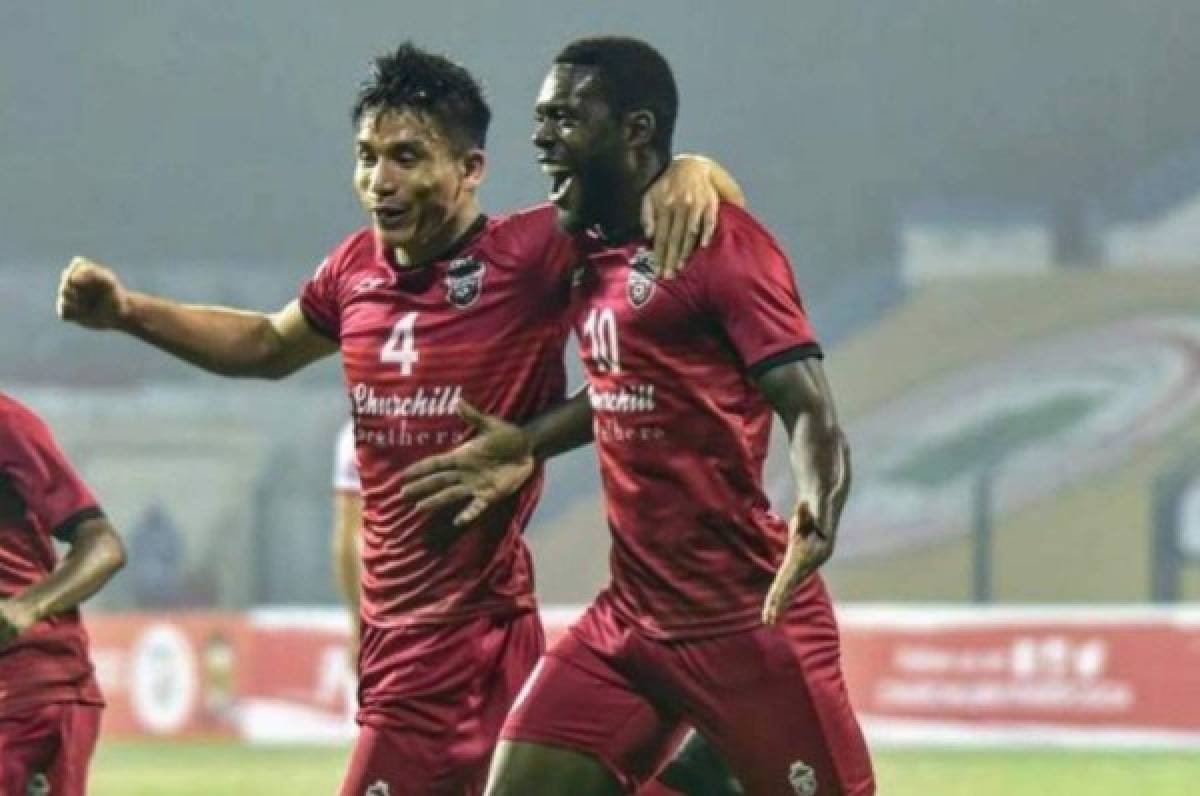 Hondureño Clayvin Zúniga anota su quinto gol en cinco partidos con el Churchill Brothers en la India