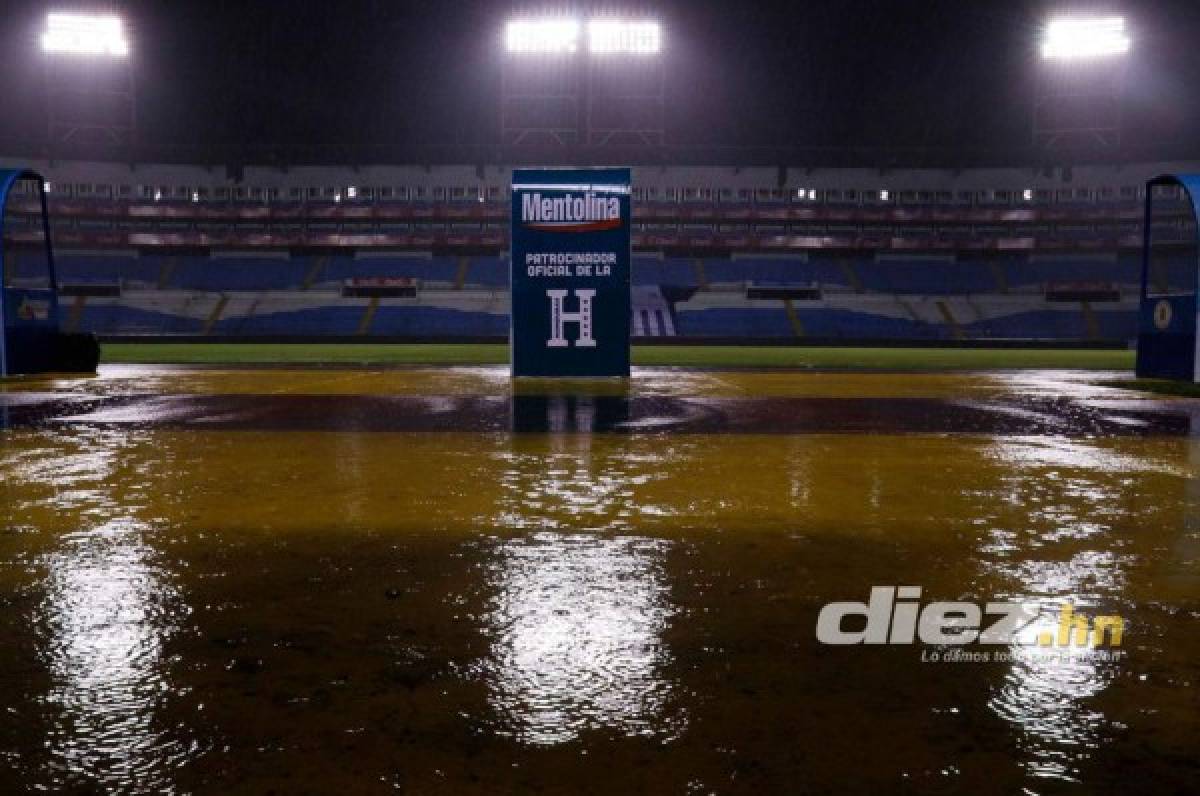 La Selección de Honduras suspende el entrenamiento en el Olímpico por las lluvias