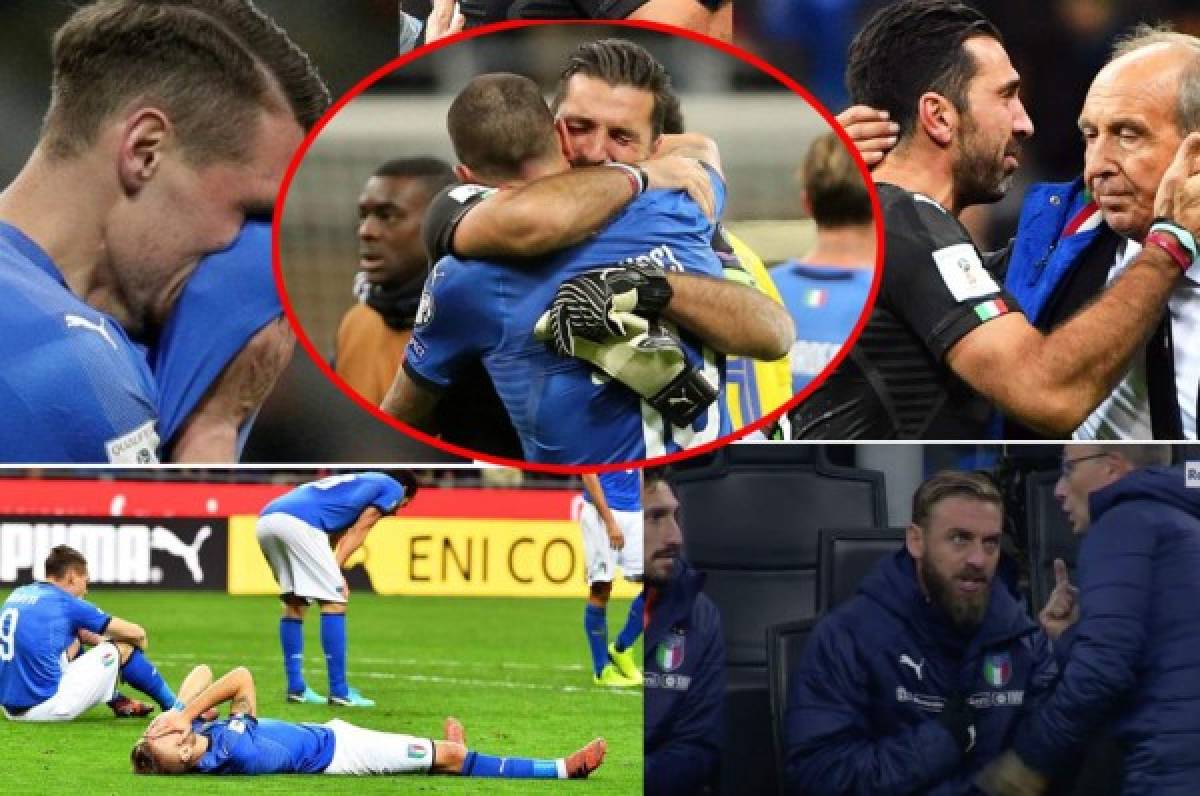 Las desgarradoras imágenes de Italia y Buffon y la negativa de De Rossi para jugar