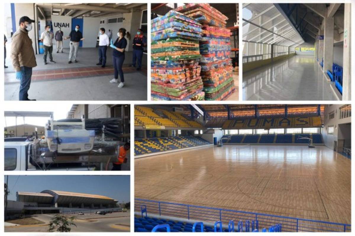 Coronavirus: Tegucigalpa se alista para lo peor y comienza a equipar el Polideportivo de la UNAH