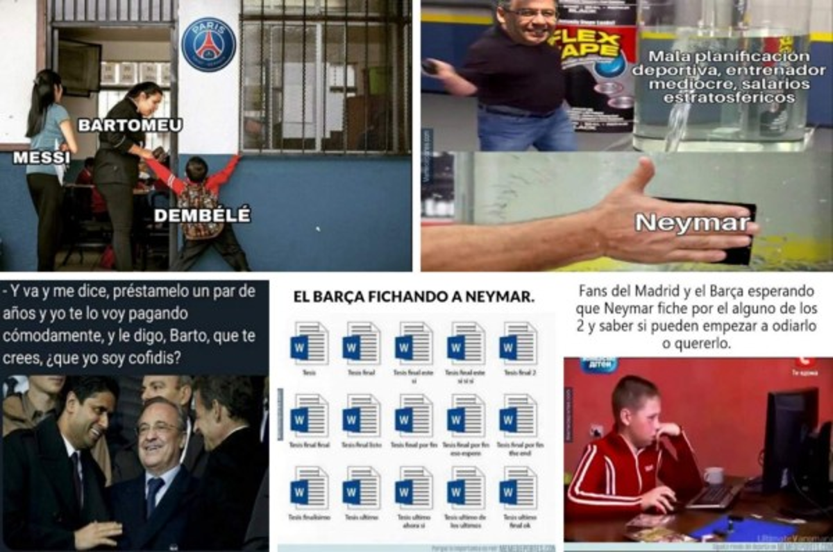 Barcelona y Bartomeu, las víctimas favortitas de los memes del fichaje de Neymar