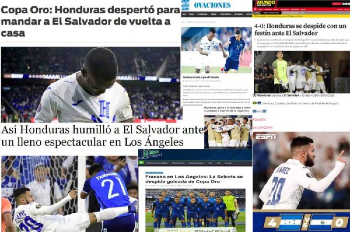 ¡Paliza! La prensa internacional y sus titulares tras la goleada de Honduras a El Salvador  