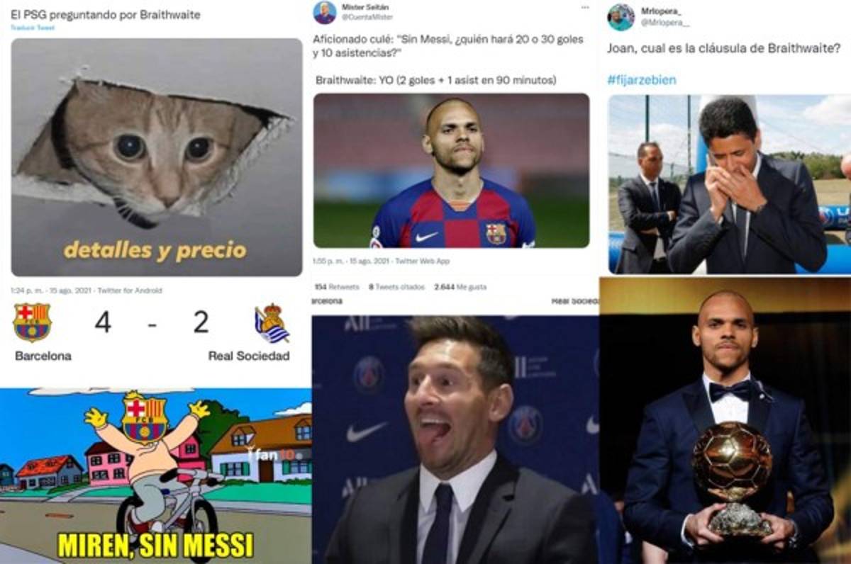 PSG quiere a Braithwaite: estallan las redes con divertidos memes tras el triunfo del Barcelona en LaLiga