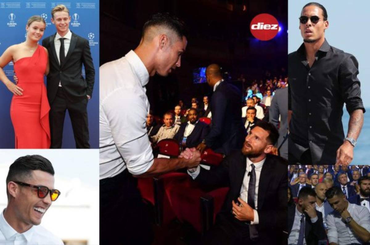 Fotos: Un elegante Messi, estilo rockero de Van Djik y la selfie de Cristiano en el sorteo de la Champions