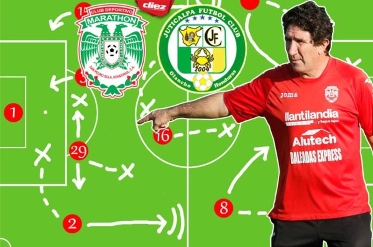 ¡Varias bajas! El modificado once de Marathón para enfrentar a Juticalpa en el Yankel
