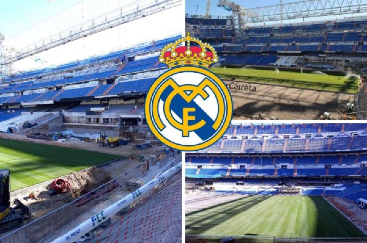 Reinstalan el césped: Así marcha la remodelación del Santiago Bernabéu, estadio del Real Madrid