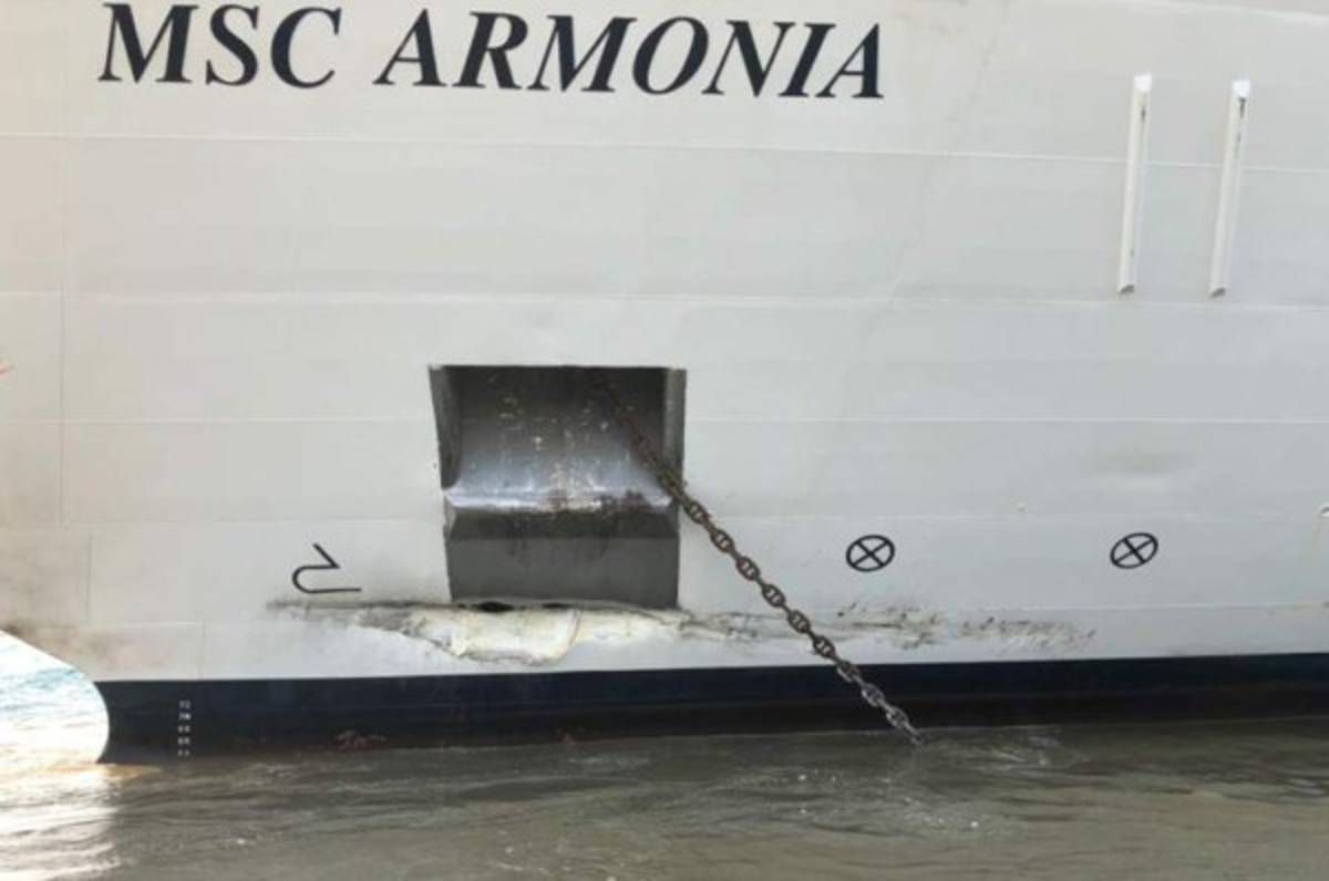 EN FOTOS: Así quedó el crucero tras estrellarse con muelle en Roatán