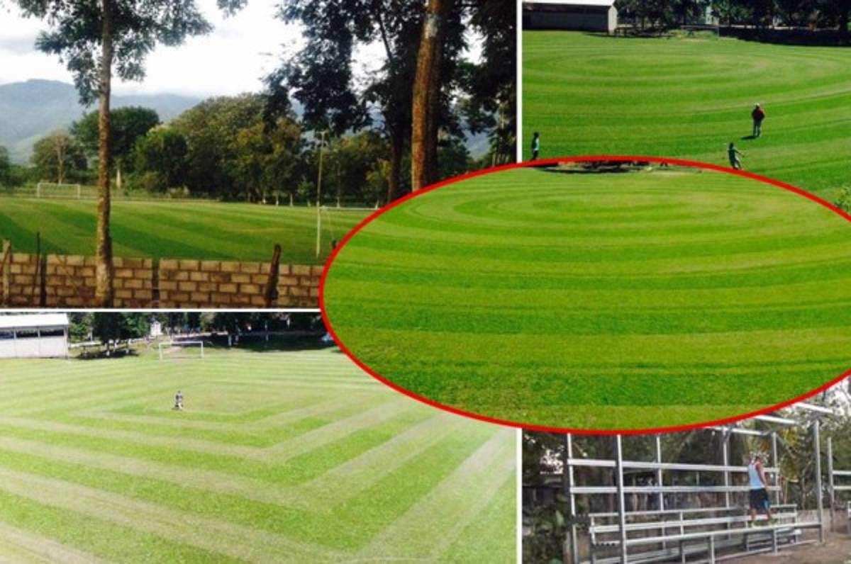 La preciosa cancha donde juegan fútbol burocrático en una aldea de Honduras
